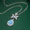 BELLA BOX Paraiba Pear Shape Pendant Necklace Multiple Colour Fashion Wedding Engagement Jewelry