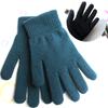 1 Pair Knitted Gloves Full Finger Gloves Unisex Winter Warm Thickened Outdoor Accessories Mittens
