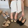 Fashion Slip On Shoes For Women Bow-Knot Square Toe Shallow Mouth Female Footwear Autumn Slip-on Moccasin Butterfly Dress Fall Glitter B