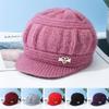 Keep Warm Knitted Hat Windproof Pumpkin Beret Hat Fashion Winter Hat Beanies  Middle Aged