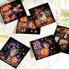 6pcs DIY Rhinestone Diamond Art Greeting Cards Mosaic Postcards Halloween Designs Diamond Art Handmade Cards for Festivals