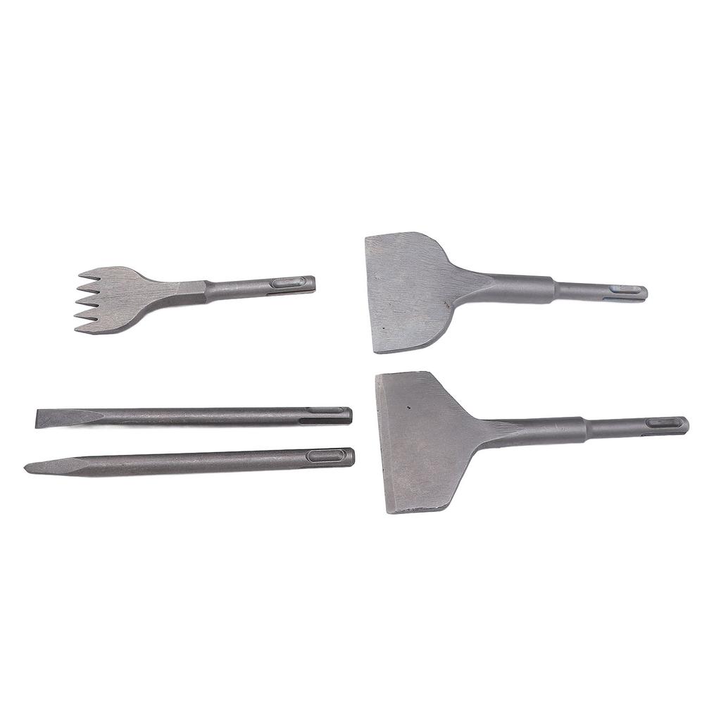 5Pcs Chisel Set Metal Mechanic for Hammer Drills Tile Removal Bits Industrial Tool