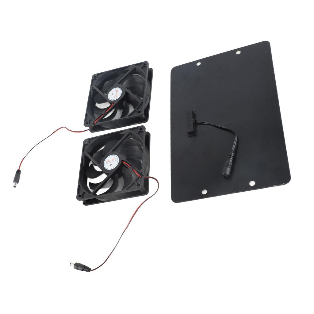 20W Solar Powered Dual Fan 12V Efficient Energy Saving Solar Panel Fan Kit with Switch for RV