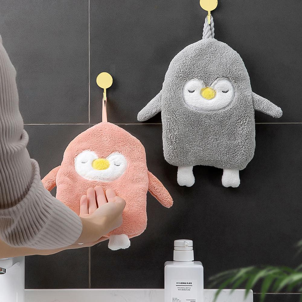 1PCS Cartoon Penguin Cleaning Hand Towel