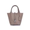 Genuine Leather Women Handbags Designer Small Tote Bag Without Logo First Layer of Cowhide Shoulder Shopping Bag With Silver-tone Padlock