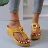 Summer Sandals Women New Open Toe Beach Shoes Flip Flops Wedges Comfortable Slippers Cute Sandals Plu Size 35~43 Chaussure Femme