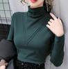 2025 New Women Winter Velvet Turtleneck Pullovers Shirts Sweaters
