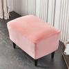 Velvet Rectangle Stretch Footrest Covers Elastic Ottoman Cover Spandex Stool Slipcover Ottoman Footstool Furniture Protector