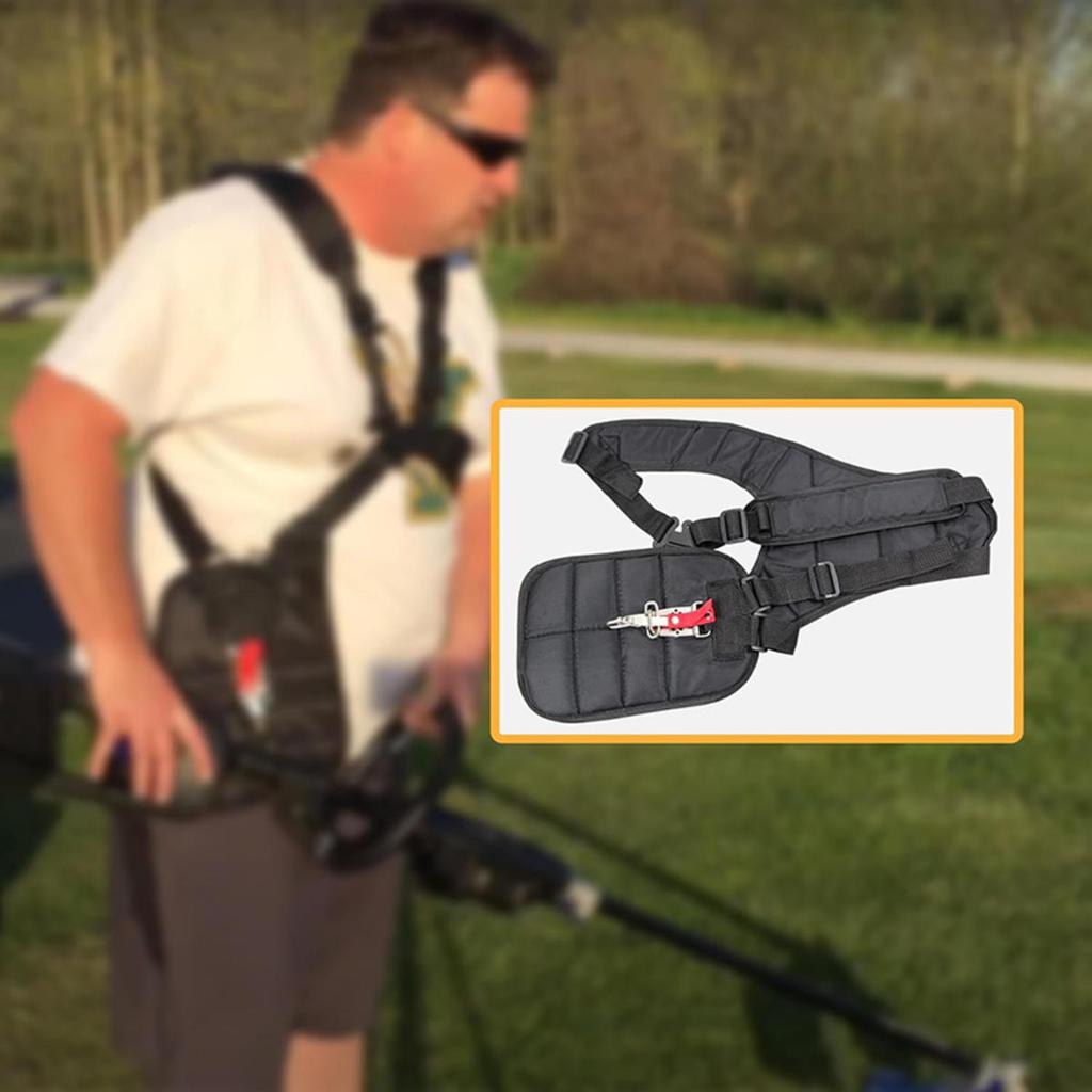 Двойной плечевой ремень для триммера для газонокосилки, триммера для травы, кустореза, садового силового сучкореза, регулируемый нейлоновый ремень