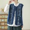 Vest for Women Cotton Sleeveless Tops Denim Vest Oversize Solid Color Casual Buttons Vintage Vest