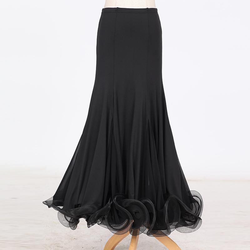 Lady Ballroom Dance Skirt Female Modern Dancing Practice Skirt National Standard Dance Skirt Ballroom Dance