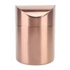 Mini Countertop Trash Can 304 Stainless Steel Small Table Top Garbage Bin with Swing Lid for Office