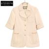 643288 21AW Ivory Wool 100% Horsepit Gold Button Short Sleeve Jacket Jacket 36 IvoryUsed