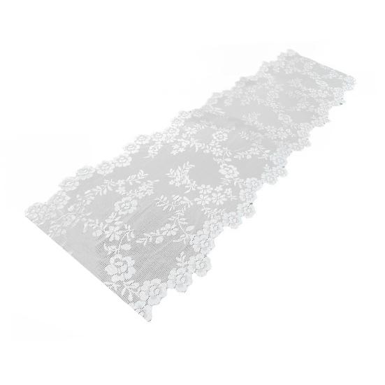 Vintage Lace Table Runner Hollow Flower Pattern Reusable Table Flag for Banquets Weddings Christmas Dinner Table Accessory