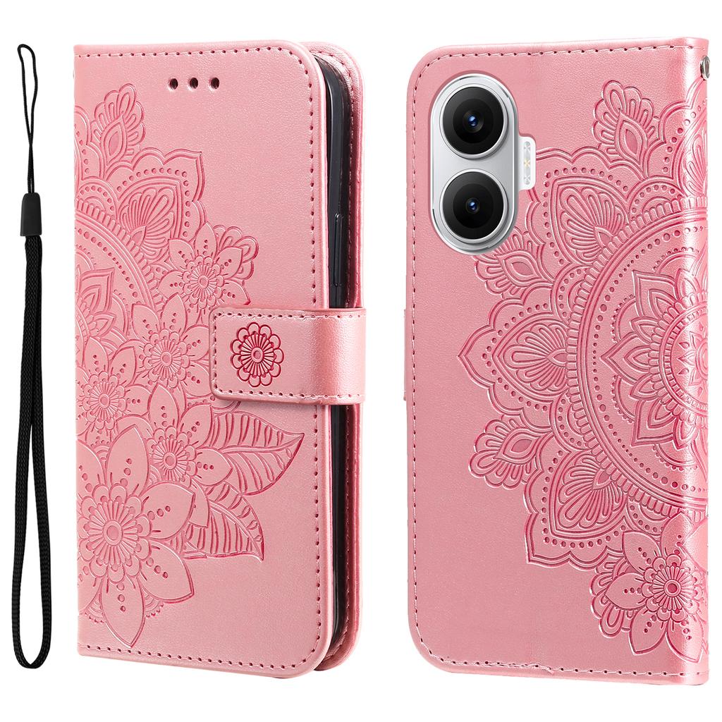 For Xiaomi Poco F7 5G Case Floral Pattern PU Leather Wallet Stand Phone Cover