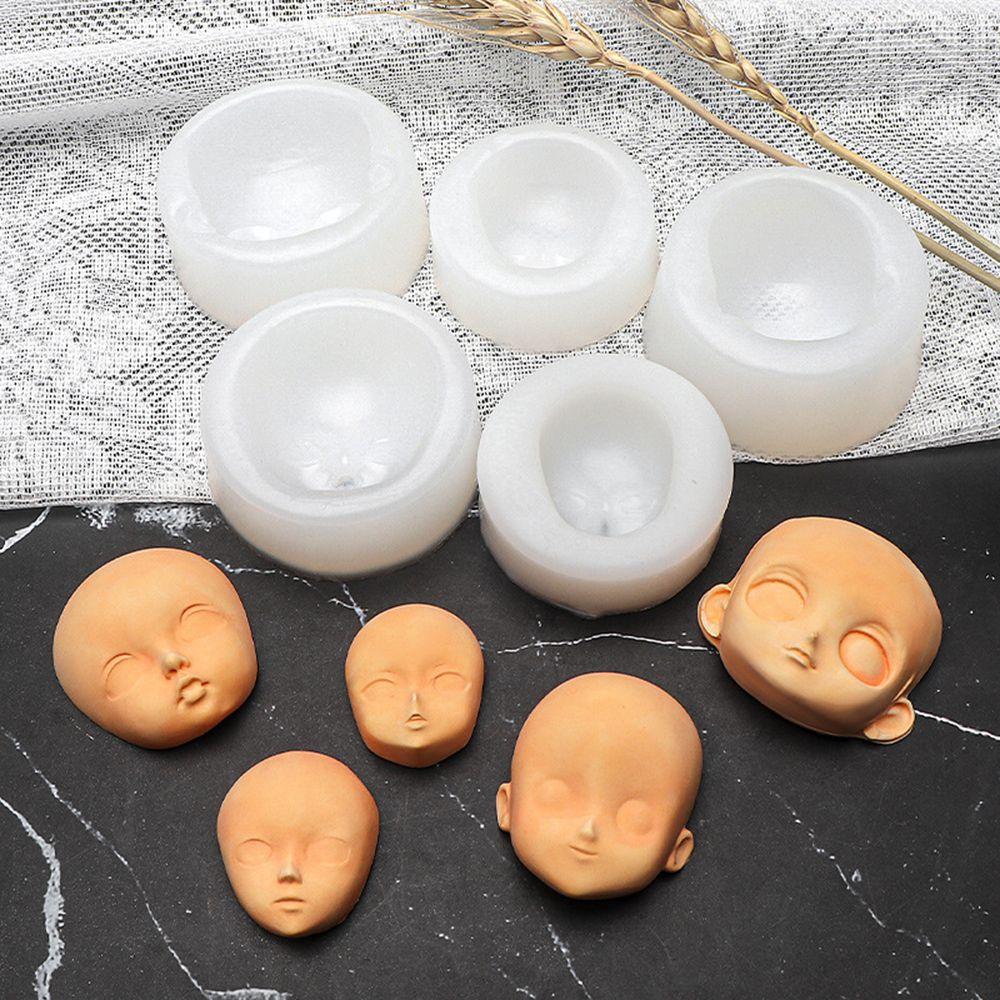 Q Version Doll Modification Accessories Baby Face Silicone Molds Clay Head Sculpey 3D Facial Mould