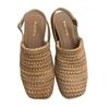 French Bohemian Single Shoes Gently Woven Girls Bag Head Sandals Summer Retro Fairy Evening Empty Slippers
