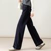 Vanzhen Women's Fleece-Lined High-Waist Straight Leg Jeans