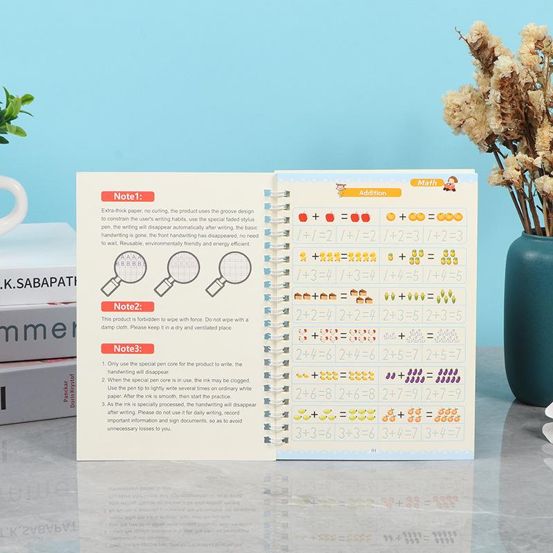 Preschool Grooved Handwriting Practice Book, Reusable Grooved Writing Books,Handwriting Book Practice For Kids