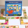 Kids Wooden Jigsaw Puzzles Cartoon Animal Pattern Montessori Educational Toys Children's Brain Training Game