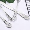 1Pcs Retro Silver Tableware Cutlery Set Silverware Stainless Steel Vintage Luxury Wedding Western Dinnerware Flatware