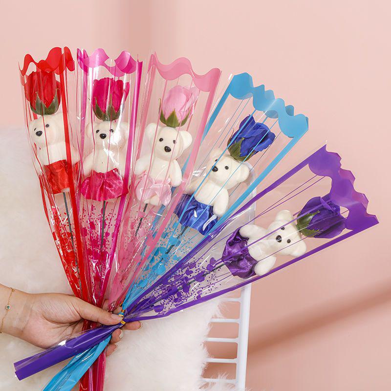 1/5/8pcs Scented Flower Soap Roses Wedding Favors Simulated Flower Mother's Day Single Stem Artificial Rose Valentine's Day