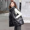 Autumn Winter Loose Thicken Waistcoat Cotton Padded Stand Collar Sleeveless Jacket Coat Vest For Women