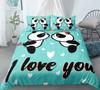 Panda Bear Bedding Sets Animal Duvet Cover Twin Full Single Size and Pillowcase Home Textile 3D Print Bedclothes for Kids Child