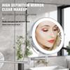 LED Lighted Wall-Mounted Double-Sided Magnifying Makeup Mirror for Bathrooms, Punch-Free Installation