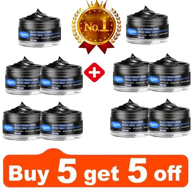 Q19 Repair Paste for Car Steering Wheels - Restores Black Gloss, Removes Peeling & Cracking, Plastic-Like Finish, Easy Applicati