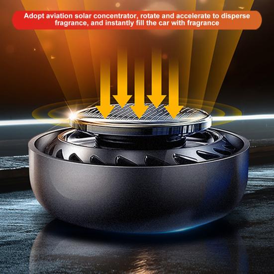 Car Accessories Air Freshener Solid Solar Power Spin Fan Car Accessories Aromatherapy Fragrance Diffuser Ornament