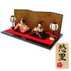 Osaka Choseido Hina Compact Mini Name Wooden Tag Bonus Included Crepe Hina Width Colored Yuzen Hina Doll, Hina, Engraved, (Sent Separately), Doll,