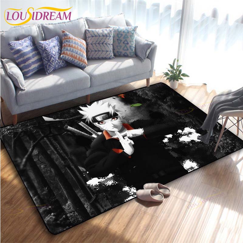 Anime Naruto 3D Printing Rug for Kitchen Doormat Bedroom Carpets for Living Room Laundry Bathroom Non-slip Floor Mat