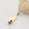 Charm Jewelry, Stainless Steel Gold Bear Slipper Pendant, Creative Titanium Steel Slipper Necklace.