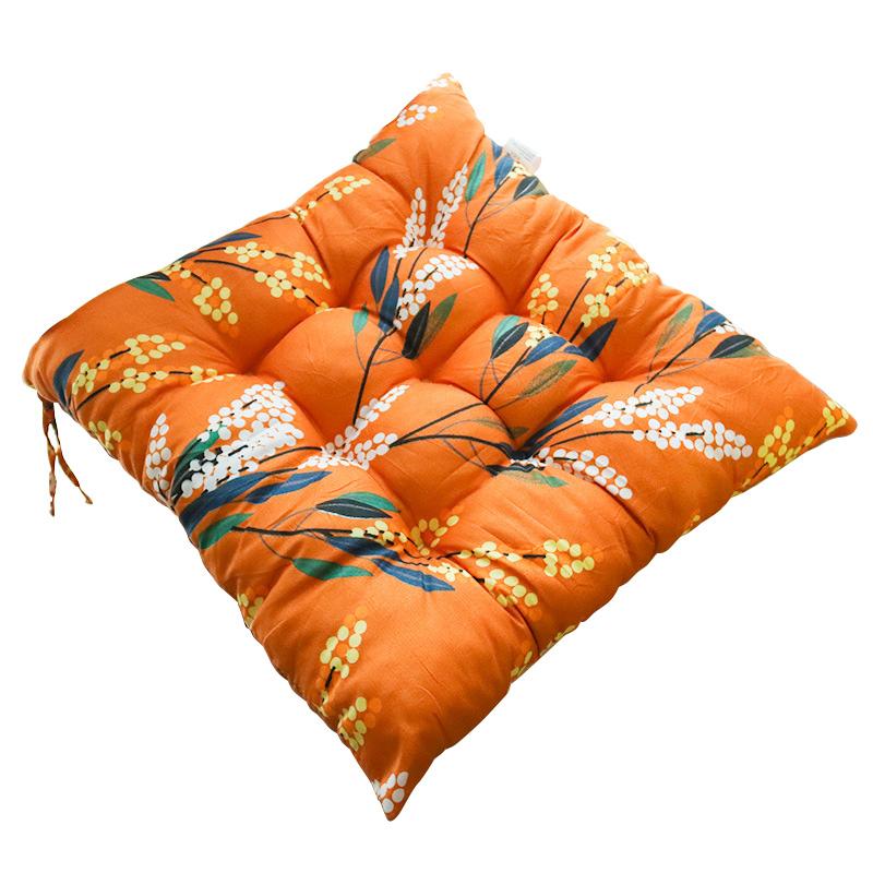 1PC Ultra Soft Linen Chair Cushion Seat Cushion Seat Pad With Ties Car Seat Mat Thick Living Room