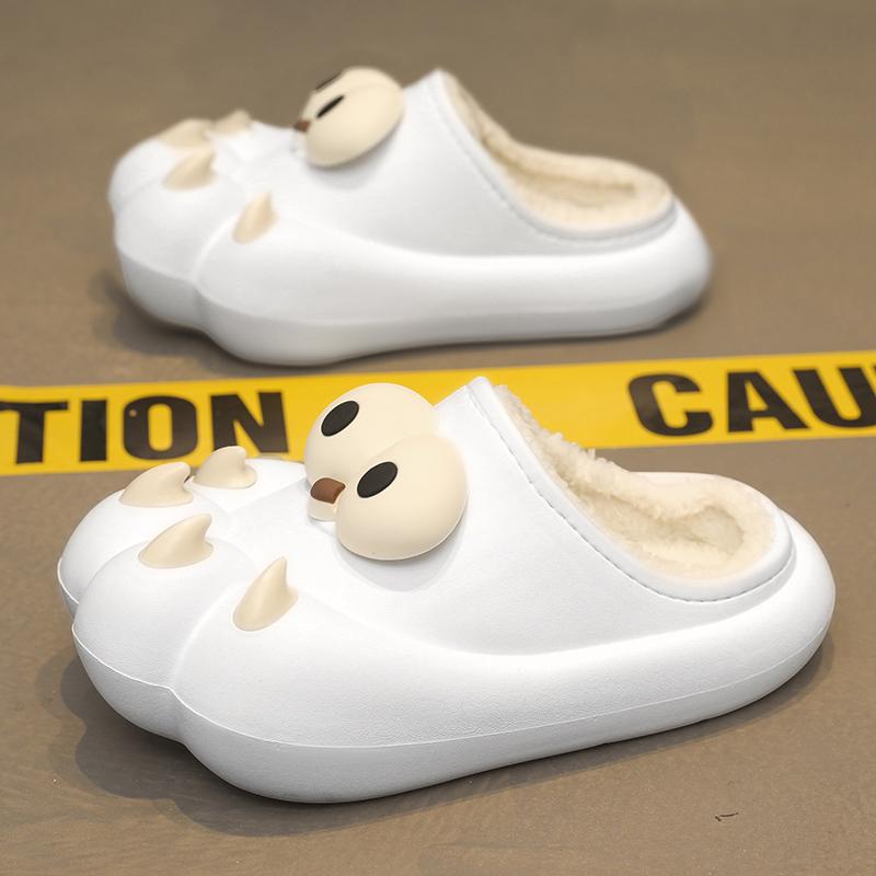 Winter Couple Plus Size Fashionable Lightweight and Plush Warm Slippers Cotton Shoes Men's and Women's Casual Cotton Slippers 36-45