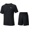 Summer Skin-Friendly Moisture-Wicking Short Sleeve T-Shirt Quick-Dry Breathable Thin Shorts Casual Sports Set Unisex Sets 192537973D-1