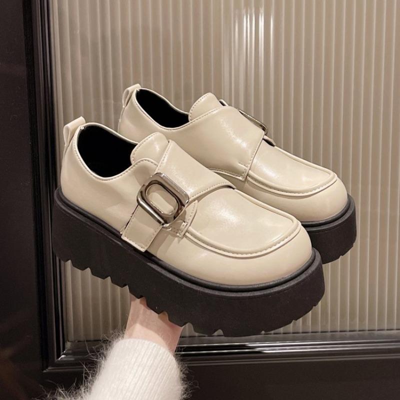 Fashion TOPHQWS Fashion Women's Platform Loafers Luxury Brand High Quality Leather Shoes 2025 Trend Casual Slip On Ladies Flats Shoes
