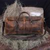 Vintage Full Grain Leather Duffel Bag Handmade Leather Weekender Bag Travel Duffel for Men Overnight Bag Carry On Bag Christmas Gift