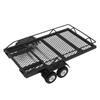RC Trailer 1/18 Scale Metal Hitch Mount Double Axle with 4 Tires Upgrade Parts Accessories