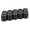 Yibuy Volume Control Dome Knobs, Rotary Knobs, Aluminum, for Electric Guitar/Bass, Pack of 10, Black, 6mm Inner Diameter