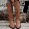 New Winter Women Boots Wide Width Chunky Heel Square Bucket Side Zipper Tall Boots