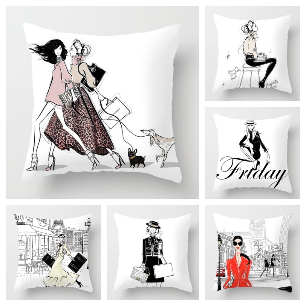 Fashion Ladies Pillowcase Home Decor Living Room Sofa Cushion Cover Home Decor Pillowcase