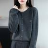 New Autumn and Winter Versatile Layering Tops, Sweaters, Embroidered Knitted Cardigans, Women's Short Coats and Sweaters