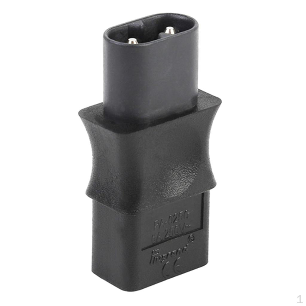 IEC 320 C8 To C9 Male Plug 6A / 250V 2-Pin Female Connector Adapter