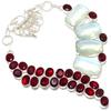 Milky Opal Handmade Gemstone 925 Sterling Silver Jewelry Necklace 18" v2V96