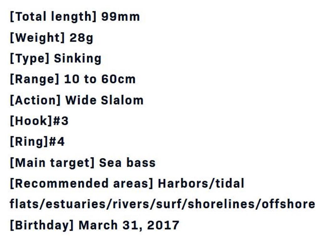 Ima Yoichi 99 Sinking Lure X5516 (4890)