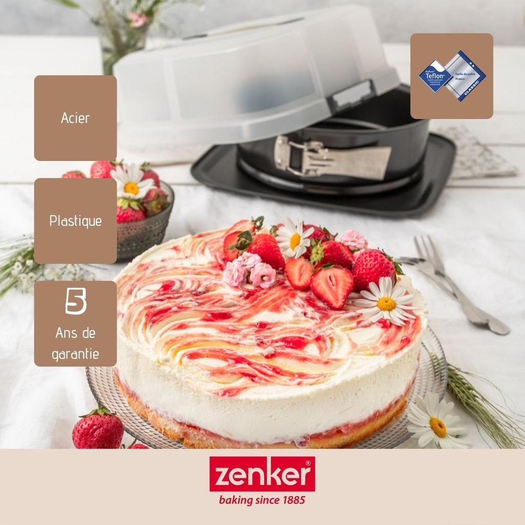 23 Cm Round Springform Pan with Transport Lid Zenker Bake Click and Go Ref. 7906