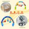 Musical Crib Mobile Toy with Clip & Rattle for Baby Stroller or Bed, 0-1 Year