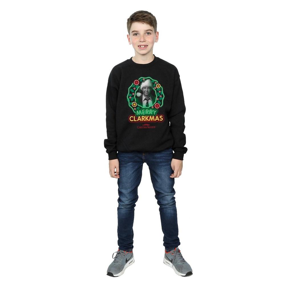National Lampoon´s Christmas Vacation Boys Greyscale Clarkmas Sweatshirt